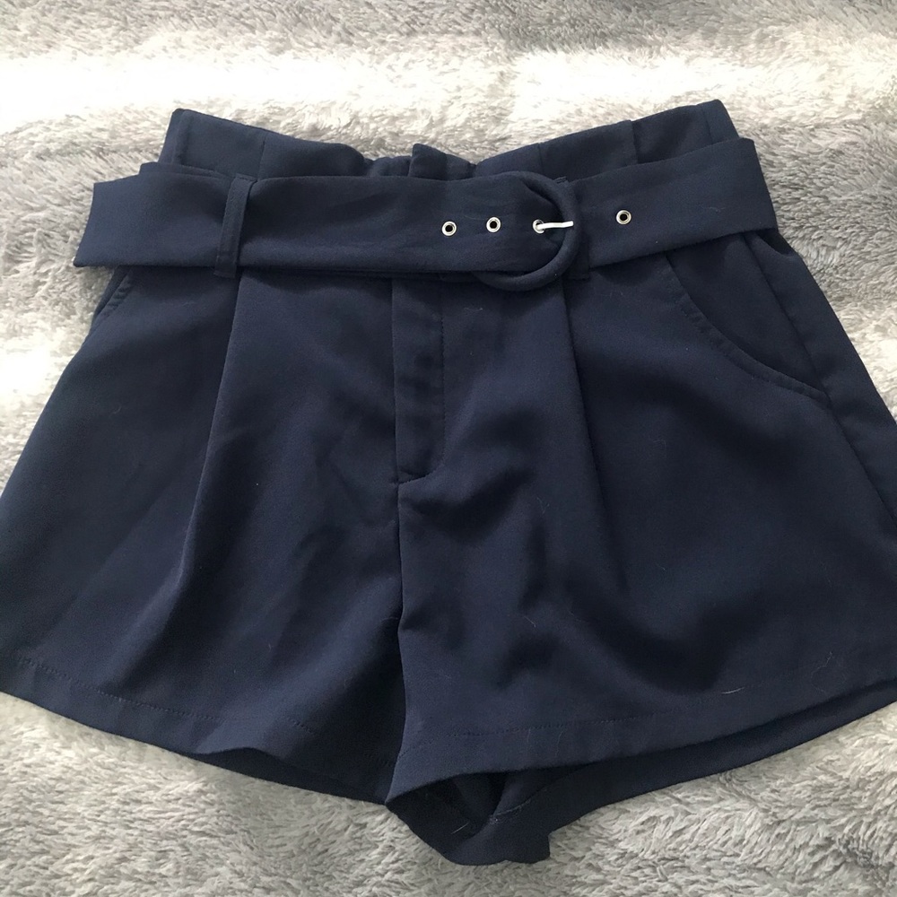 Navy High waisted shorts
